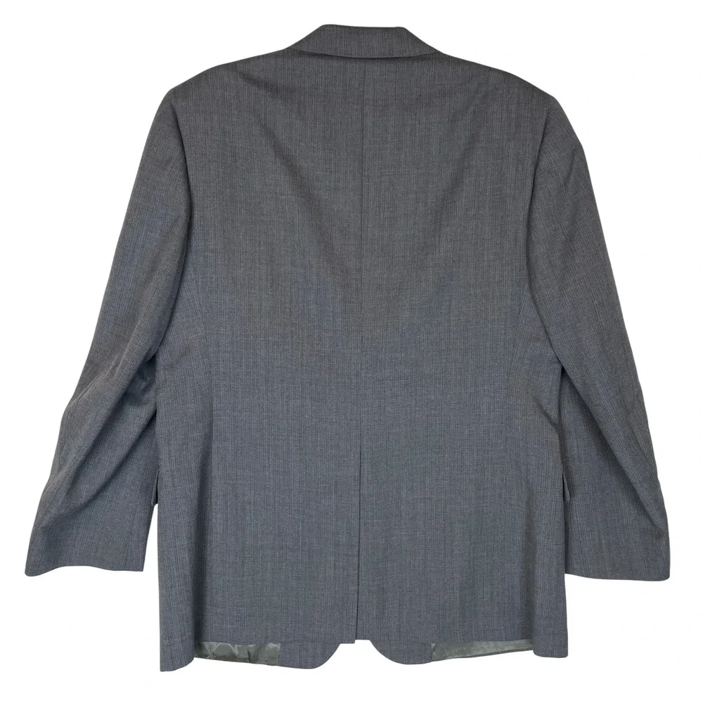 Daks London New York Mens Gray Pinstripe Blazer Sport Coat USA‎ Tailored 44R